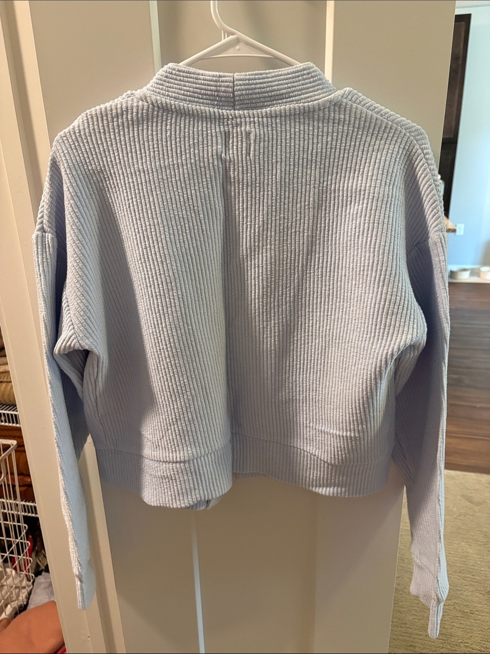 GAP Light Blue Ribbed Button-Up Cardigan - Picture 3 of 3